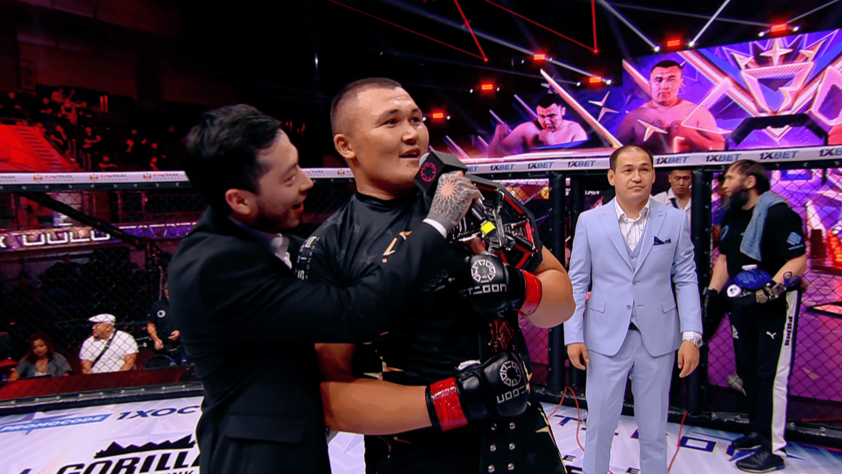 Исламбек Бактыбек уулу ОCTAGON чемпиондук курун ийгиликтүү коргоп алды! 1-раунд накаут!